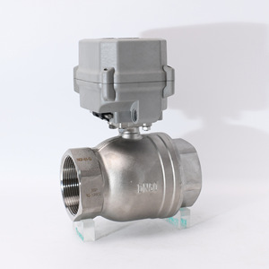 Vanne à boisseau sphérique électrique bidirectionnelle DN50 en acier inoxydable, régulation proportionnelle analogique pour l'eau et l'air - Product Image 1