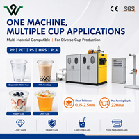 Machine automatique d'occasion pour la fabrication de gobelets jetables en PP/PET, faible consommation d'énergie, forte stabilité, haute production, entretien facile, certifiée CE