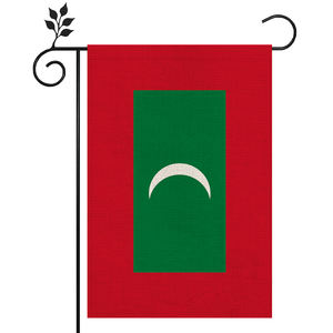 Drapeau des <span class=keywords><strong>Maldives</strong></span> en lin de haute qualité 12 * 18In Différents styles d'extérieur au choix - Product Image 1