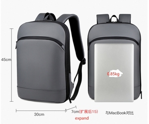<span class=keywords><strong>Sac</strong></span> à <span class=keywords><strong>dos</strong></span> durable étanche pour ordinateur portable avec charge USB pour hommes Organisateur de grande capacité à la mode pour les voyages d'affaires et l'université - Product Image 2