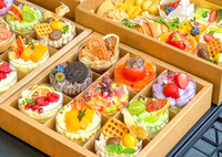Boîte de pique-nique transparente à 9 compartiments, emballage jetable pour gâteaux et desserts de l'après-midi, pour fruits, hot pot, plats à emporter
