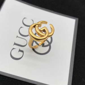 Bague ajustable en alliage Gu Jia Double G, style rétro classique, élégante et luxueuse, pour femme, style européen et américain - Product Image 3