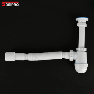 Sanipro nhà máy nhựa linh hoạt bồn rửa Hose cống cho rửa lưu vực Nước Nhà Bếp ống nhựa bồn rửa PP <span class=keywords><strong>Siphon</strong></span> chai bẫy - Product Image 1