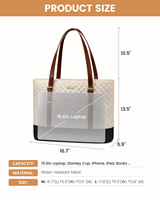 LOVEVOOK 15.6 Inch Women's Lightweight Laptop Briefcase Large Cup Holder Work Tote Summer Travel Business Bag for Teachers