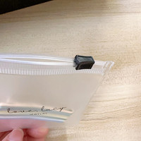 Bolsa de sellado con logotipo de impresión personalizada, cierre de cremallera pequeño, plástico esmerilado, PVC, con cremallera para embalaje de joyería