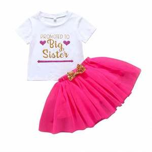 Vêtements d'été en coton pour bébés filles, lot de 2, vente en gros, boutique en ligne, provenance Chine - Product Image 1