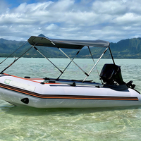 Bateau pneumatique de haute qualité pour la pêche en rivière, yacht gonflable en Hypalon, bateau pneumatique rigide pour 4 personnes, bateau pneumatique stable pour la dérive