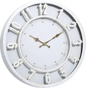 JX409 Home Decoration Retro Number Frame and Paper Customized Plastic Wall Clock New Product
