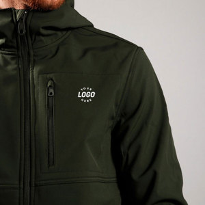 Breathable Lightweight <b>Waterproof</b> Winter Wear <b>Warm</b> Customized Logo Hooded Full Sleeves Street Wear Softshell <b>Jacket</b> For Men - Product Image 3
