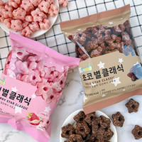 Korea Laike Snacks Donuts étoile à cinq branches Forme mignonne Snacks soufflés pour enfants Donuts aromatisés au chocolat 65g