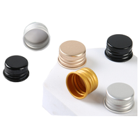 Couvercles à vis en plastique PE noir argenté doré pour bouteilles de vin, bocaux 20mm 24mm 28mm, type métal aluminium pour emballage chimique