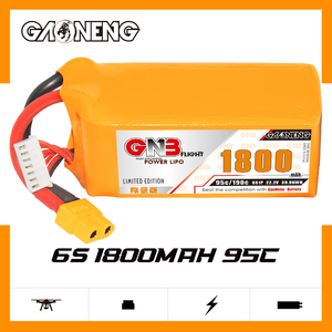 แบตเตอรี่ GAONENG GNB 1800mah 6S 22.2V 95C XT60 RC LiPo กราฟีน รองรับ 180 มม. 330 มม. Brushless FPV 5 ถึง 6 นิ้ว - Product Image 2