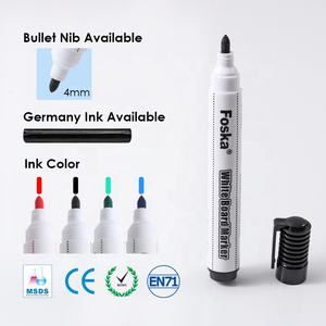 Foska Marqueurs effaçables à sec Séchage rapide Encre de grand volume Marqueur de tableau blanc effaçable en gros épais avec pointe de balle - Product Image 4