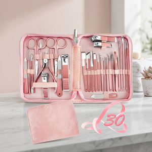 New MAQNSCO Manicure Set 30 in 1 Nail Clipper set REDFLOW nail clippers fingernail toenail clippers Manicure <b>Tools</b> pedicure <b>tool</b> - Product Image 2