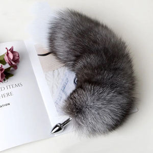 Queue de renard noire avec plug <span class=keywords><strong>anal</strong></span> en acier inoxydable taille S, jouets sexuels pour couples, jouets sexuels anaux - Product Image 5