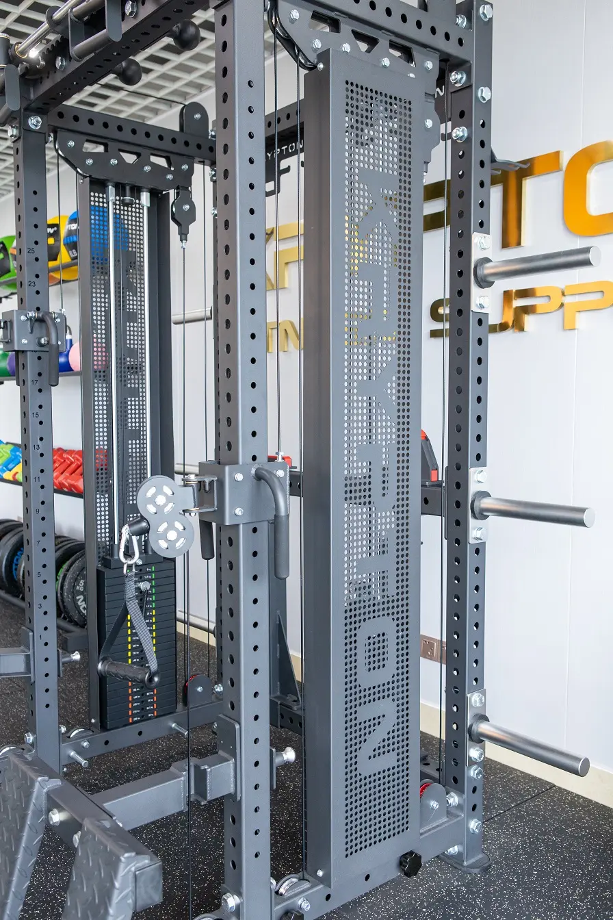Multi functional Power Rack with Dual Cable Pulleys Cable Crossover