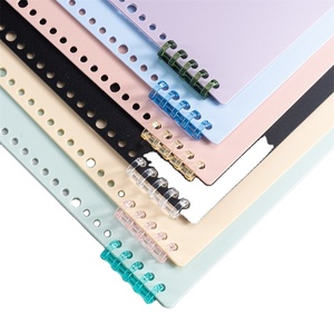 Wholesale 5 hole binder clip ring piece wide transparent binding buckle porous loose-leaf paper DIY plastic ring book clip