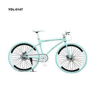 तय गियर बाइक पीछे ब्रेक बाइक 26 Inch पुरुष और महिला छात्रों DIY रंग रेट्रो सड़क बाइक ठोस टायर साइकिल - Product Image 4