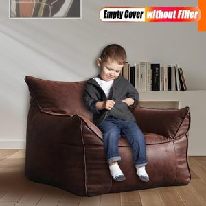 Sofá Perezoso Tipo Puff Reclinable, Sillón Tatami para Dormir, Estilo Crema, para Dormitorio, Sala de Estar, Balcón, Sillón Individual Pequeño de Tela - Product Image 3