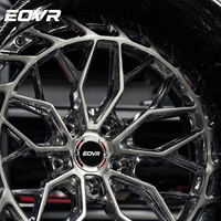Rines EVOR de Fibra de Carbono Forjada 5x130 5x114.3 de 16 a 26 Pulgadas, Rueda de Aleación Cóncava Profunda para Autos Deportivos de Lujo Urus