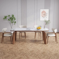 Chaise de salle à manger moderne en bois massif, chaise rembourrée en tissu bouclé, chaise nordique pour restaurant, café, chaise de loisirs pour la maison, salle à manger