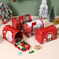 Boîte à biscuits de l'Avent en forme de boîte aux lettres pour Noël, pour ranger bonbons et cadeaux, décoration de Noël, conteneur scellé pour biscuits, en stock