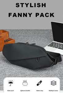 Sac banane personnalisé avec logo, sac de voyage, de loisirs et de sport, sac banane imperméable pour homme, sac banane pour homme - Product Image 4