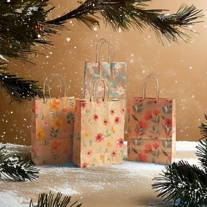 Bolsa de Papel Kraft Personalizada, Ecológica, Biodegradable <span class=keywords><strong>y</strong></span> Reciclable con Asa para Comida para Llevar, Panadería, Regalos <span class=keywords><strong>y</strong></span> Envoltura - Product Image 6