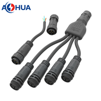 موصل كهربائي مقاوم للماء IP68 من AHUA بـ 2-3 دبابيس لتوصيل الأسلاك والكابلات، مخصص طراز YM20 1، لتوصيل الطاقة المتعددة للأجهزة المنزلية، مصنوع من النايلون والبولي فينيل كلوريد