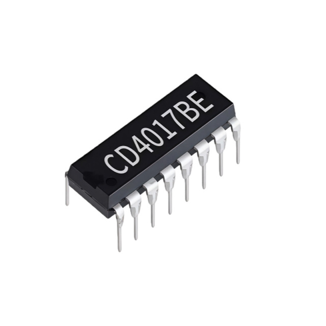 CD4017 CD4017BE DIP-16 Direct Insertion Logic IC Chip with Stable Quality CMOS Output Digital Timer Frequency Divider