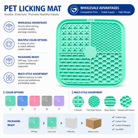 Tapis de léchage pour animaux de compagnie, tapis de léchage en silicone pour chien à alimentation lente, 4 en 1, tapis d'alimentation interactif multi-formes, approvisionnement personnalisé B2B