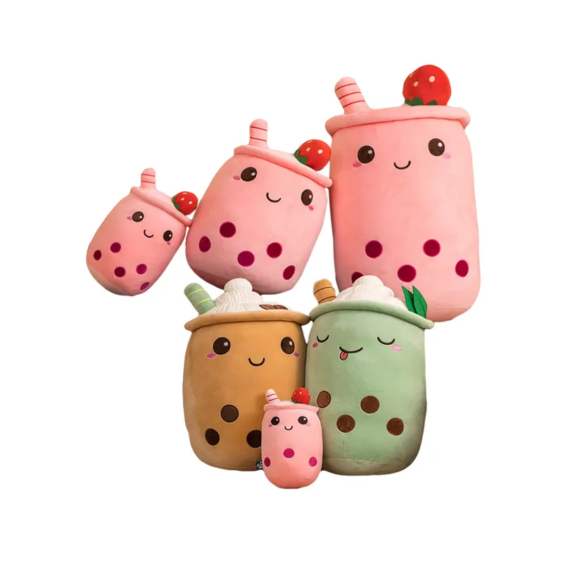 New Mood Ice Cream Boba Plush Toys Soft Happy Bubble Milk Tea Cup plush pillow For Girl Kids Gifts