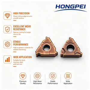 להב הברגה חיצונית Hongpei 16ER 11W(R0.317) RCP7025 מצופה PVD, קשיחות HRC 40-45, לעיבוד שבבי CNC של פלדת אל-חלד - Product Image 1