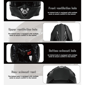 Шлем для мотокросса и внедорожной езды DOT Approved ABS, портативный, для мотоциклов, квадроциклов и мотокросса, с полной защитой лица. - Product Image 5