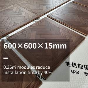 Suelo de bloqueo de clic geométrico de roble tabaco moderno, madera de ingeniería multicapa, resistente al agua, exterior, sótano, <span class=keywords><strong>Parque</strong></span> - Product Image 3