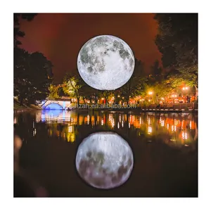 giant InflatableSpace Theme Party Decoration Inflatable Planet Balloons / Inflatable Earth Moon Nine Planets Hanging Led Model