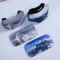 Housse de protection pour lunettes de ski en microfibre avec impression de logo personnalisé, protège les lunettes de ski