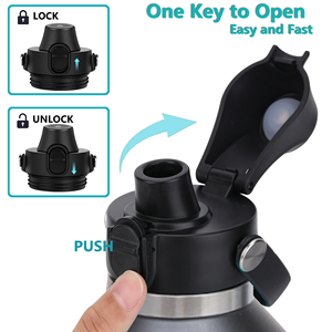 Vaso de Acero Inoxidable con Aislamiento al Vacío de 36 oz/46 oz, Botella de Agua, Botella de Gimnasio para Café con Tapa y Pajita - Product Image 2