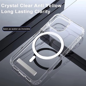 Funda Magnética Transparente con Soporte para <span class=keywords><strong>iPhone</strong></span> 17 16 15 <span class=keywords><strong>14</strong></span> <span class=keywords><strong>Pro</strong></span> <span class=keywords><strong>Max</strong></span> <span class=keywords><strong>13</strong></span> <span class=keywords><strong>12</strong></span> <span class=keywords><strong>11</strong></span> Mini 15 Plus, Carcasa Trasera Antigolpes, Producto Nuevo - Product Image 5