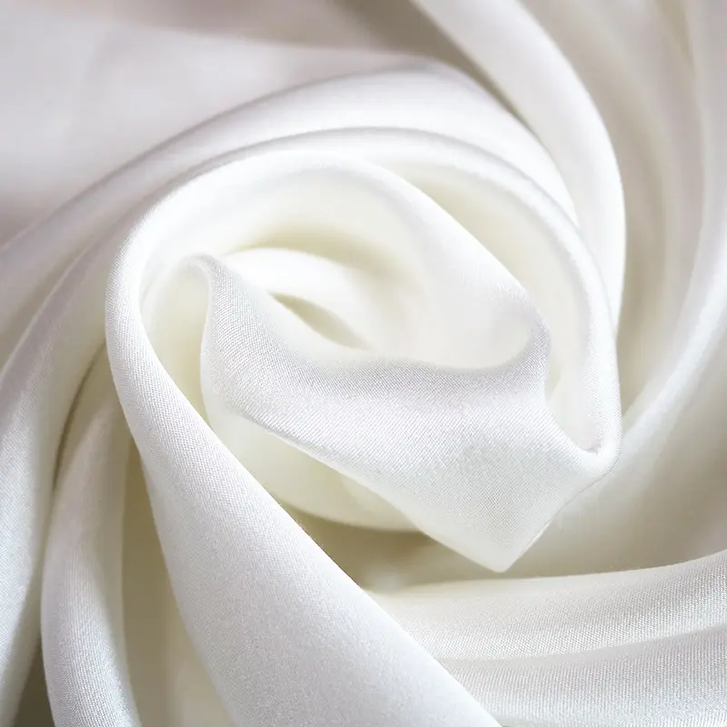 Tecido natural branco 16/18/22 Momme elástico de seda viscose cetim/sarja para tingimento ou pintura