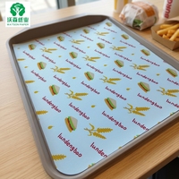 Papier d'emballage pour hamburgers imperméable avec logo personnalisé, revêtement PE, résistant à la graisse, emballage pour la restauration rapide