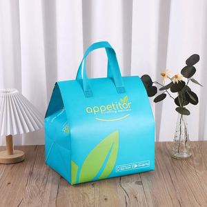 Disposable Nonwoven Aluminium Custom Insulated Bag Food Delivery <b>Cooler</b> Bag Custom Thermal Bag - Product Image 1
