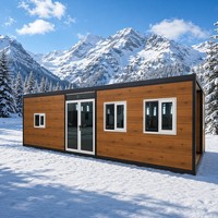 Maison conteneur préfabriquée extensible à double aile de 20 pieds et 40 pieds, 1, 2, 3, 4 ou 5 chambres, maison modulaire pliable, cabane habitable