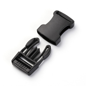 Hebilla con anilla en D de 20 mm, plástico negro, ajustable para bolsos, mochilas, cinturones, accesorios para cascos - Product Image 1