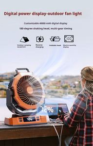 Vente en gros P50 Ventilateur extérieur portable Ventilateur de bureau rechargeable 10000mah 20000mah avec éclairage LED Ventilateur de camping USB-C - Product Image 6