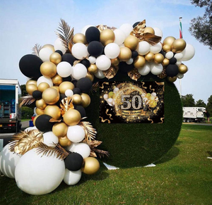 Ballons à confettis en latex métallisé pour fête d'<span class=keywords><strong>anniversaire</strong></span> 30e 50e <span class=keywords><strong>anniversaire</strong></span>, kit de guirlande, <span class=keywords><strong>affiche</strong></span> suspendue <span class=keywords><strong>joyeux</strong></span> <span class=keywords><strong>anniversaire</strong></span> - Product Image 4