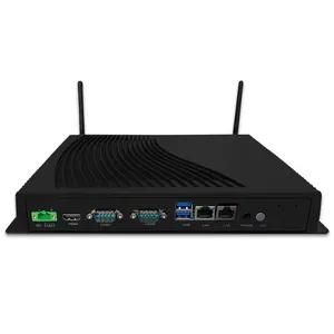 Phoenic terminal DC12v aluminum alloy x86 linux fanless embedded box pc industrial mini computer