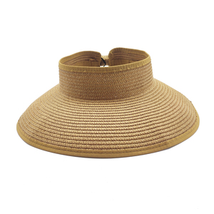 Simplicity Womens Summer Foldable <strong>Straw</strong> Sun <strong>Visor</strong> With Cute Bowtie - Product Image 2