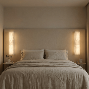 <span class=keywords><strong>Applique</strong></span> <span class=keywords><strong>murale</strong></span> moderne en onyx naturel cannelé avec texture verticale striée pour l'éclairage haut de gamme des chambres et salons - Product Image 6
