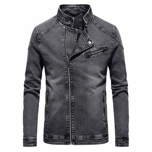 Men's Stretchy Ripped Skinny Biker <b>Jeans</b> Destroyed Slim Fit Denim Pants Elastic Waist Harem <b>Jogger</b> Clothes Stand Collar Canvas - Product Image 1